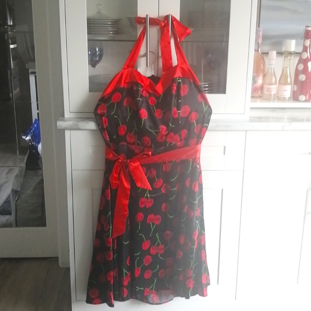 Dress Tells 3X Cherry Retro Dress